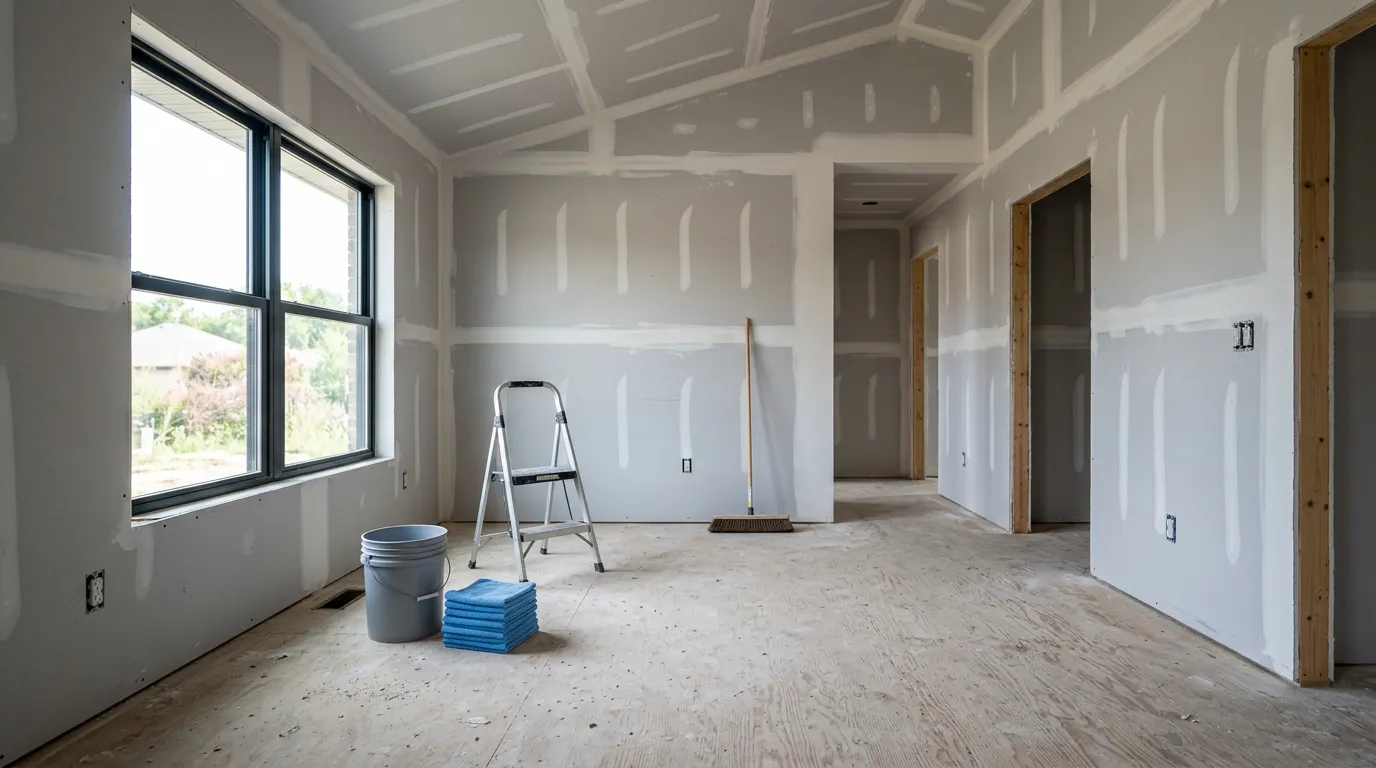 Editorial photograph illustrating post construction cleaning bidding for a field-service business