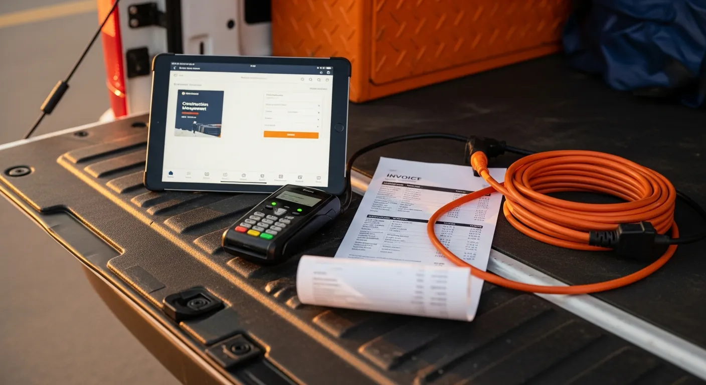 Editorial photograph illustrating credit card processing fees service business for a field-service business