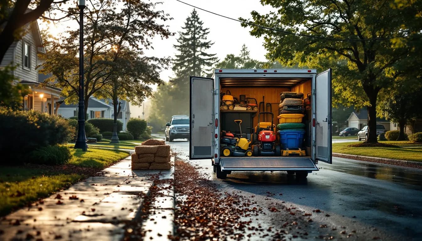 Editorial photograph illustrating landscaping crew scheduling software for a field-service business