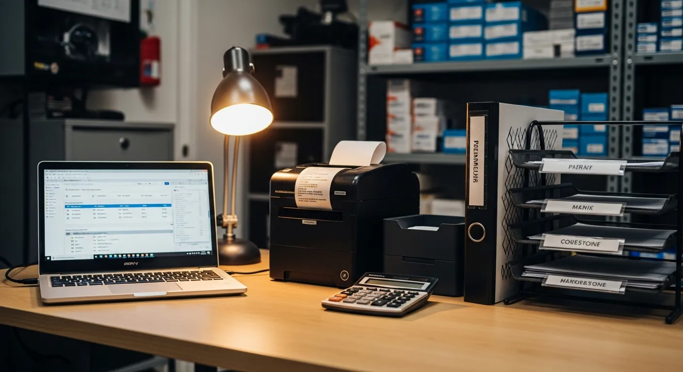 Editorial photograph illustrating sales tax tracking service business for a field-service business
