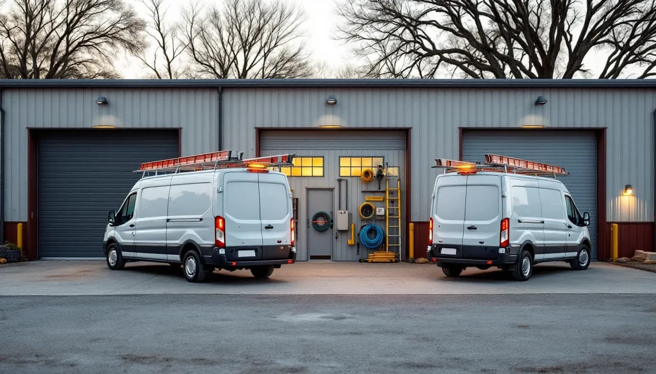 Editorial photograph illustrating field service management software for a field-service business